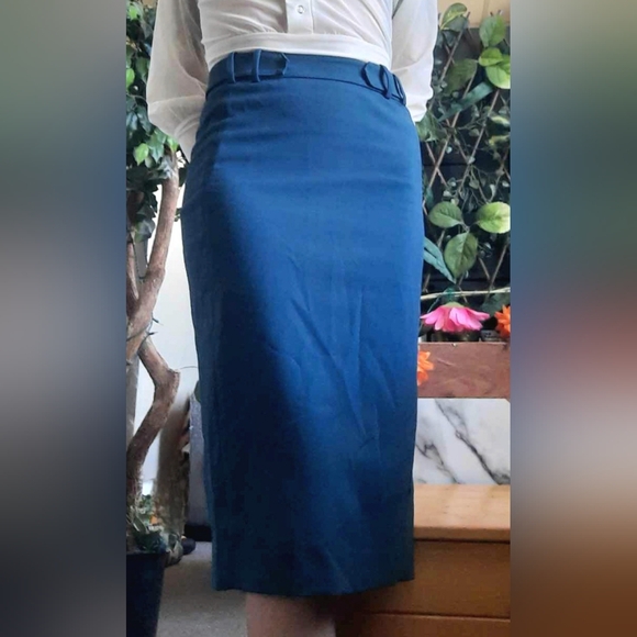 Marciano LA Teal Pencil Skirt - Picture 1 of 8